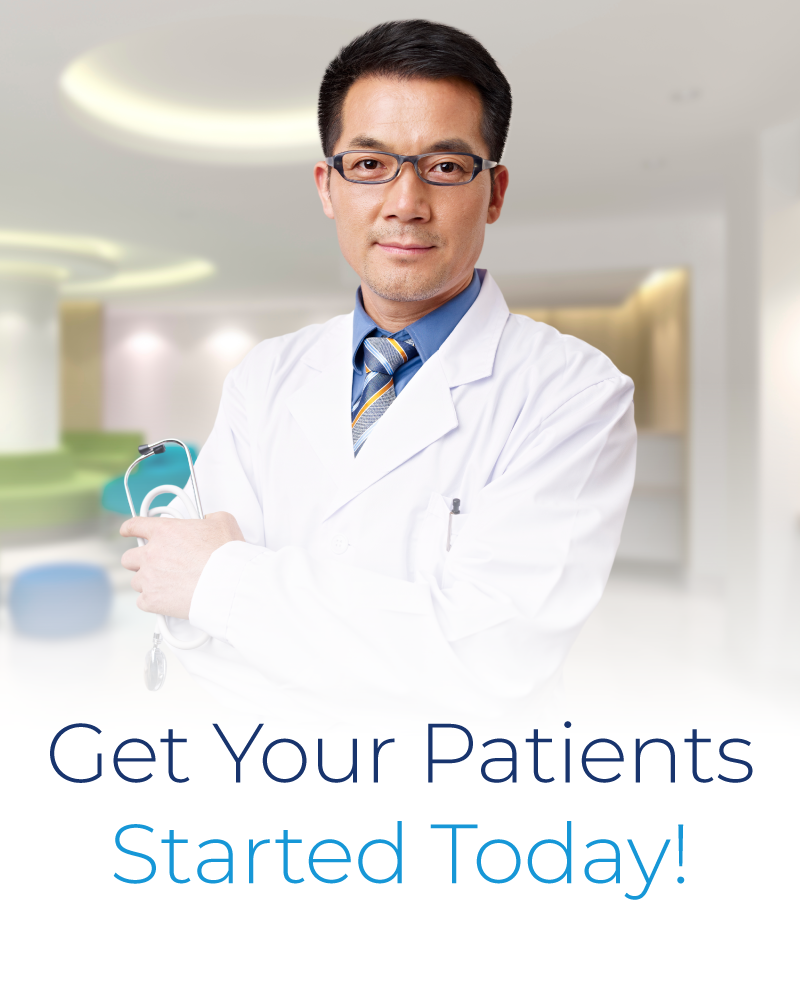 Endocrinologist Healthcare Provider standing to talk about CeQur Simplicity