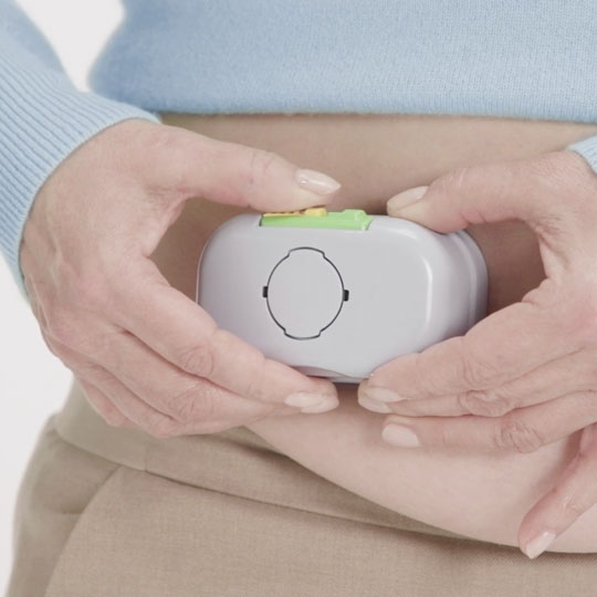 Step two of preparing to use the CeQur Simplicity wearable patch